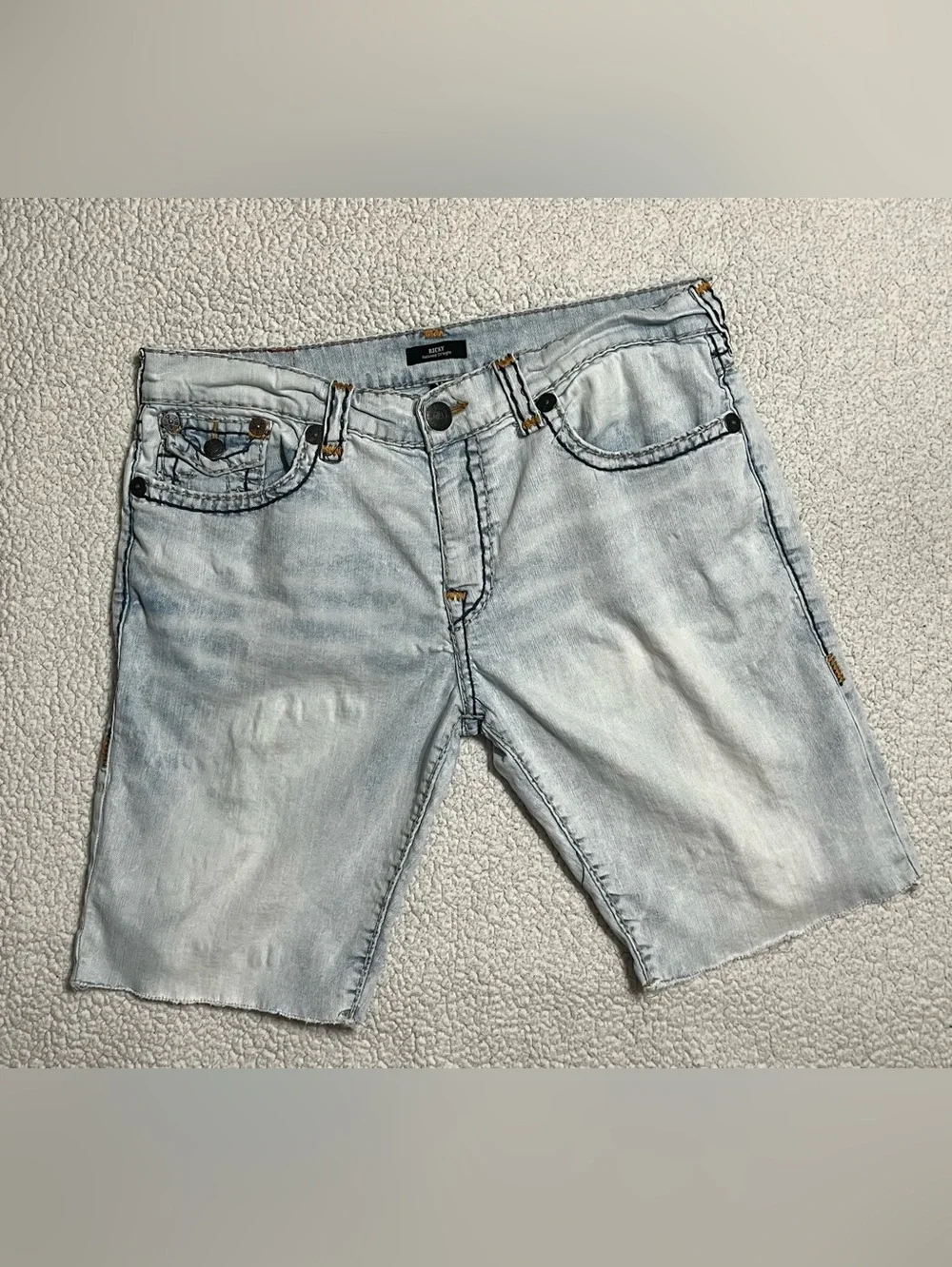 True Religion Ricky Flap Super T Denim Shorts